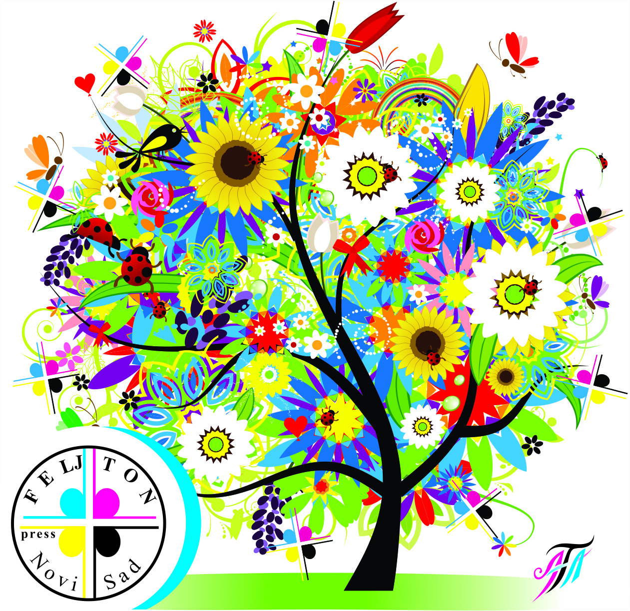 Kreativna ilustracija sa šarenim dizajnom